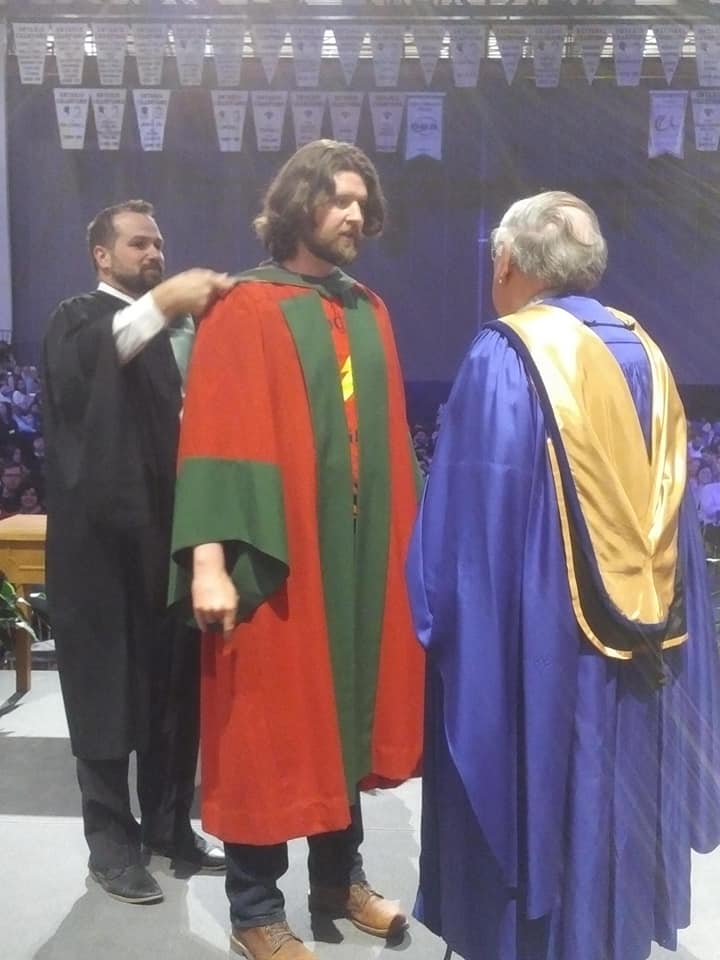 Eric at Concovation Being Hooded
